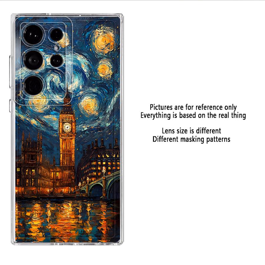 Hülle für Samsung Galaxy S26 S25 Edge S24 S23 Ultra S20 Plus S21 Note 20 Ultra 10 S22 FE Handyhülle Van Gogh Sternennacht