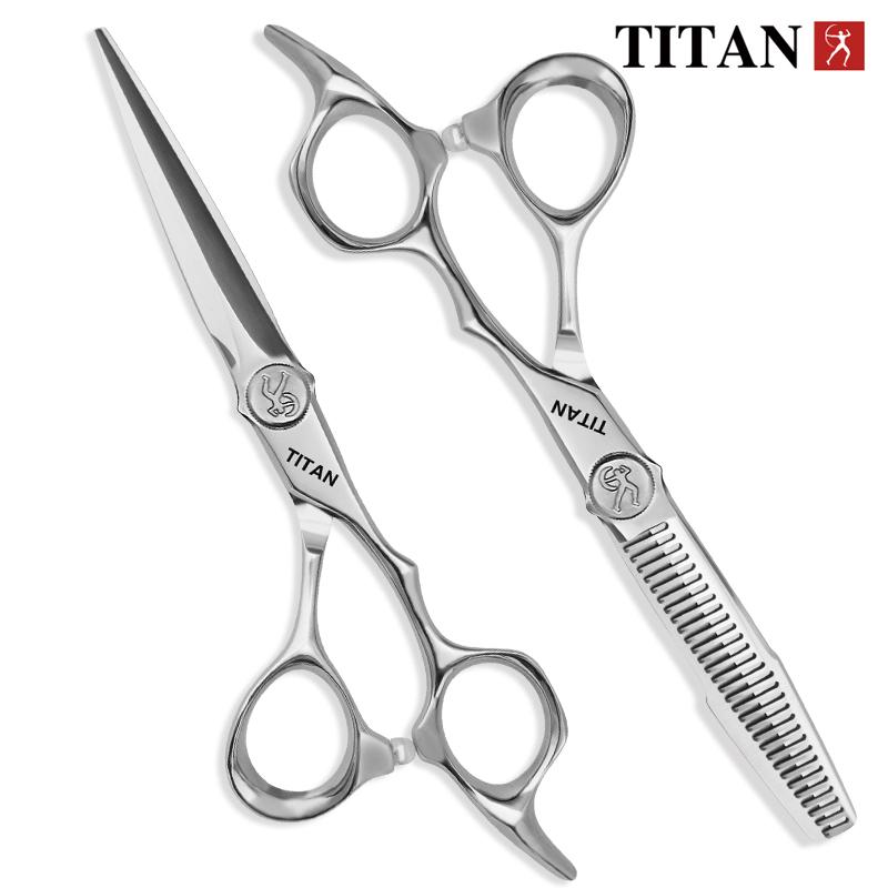 Титан Профессиональные Парикмахерские Инструменты Салон Стрижки Истончение Ножницы Набор 6,0-дюймовых Ножниц Для Волос