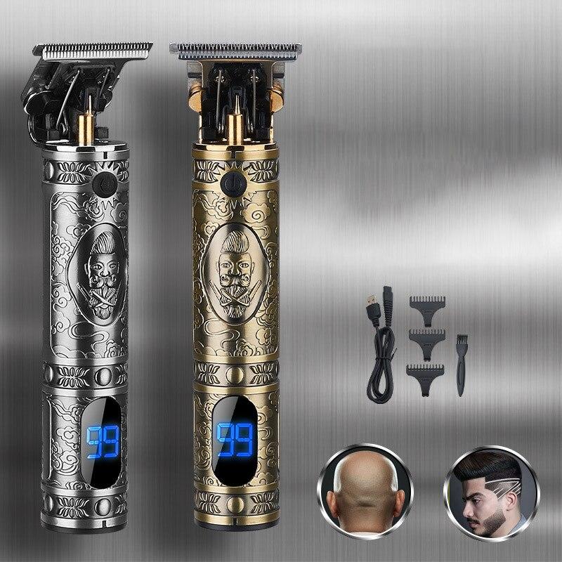 LCD Hair Balding Trimmer Detailing Razor Bald Head 0mm Short Hairs Man Haircut Machine Cut 0.0 for Face Shave