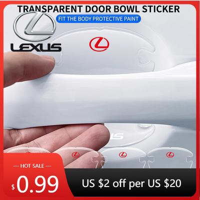 Interior Stickers Transparent Car Door Handle Bowl Protector Film Anti-Scratch Sticker For RX ES GX LS LX IS GS UX Series