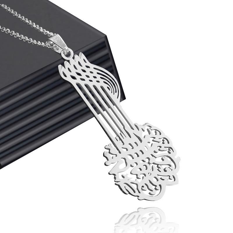 Горячая Распродажа Титановая Сталь Ирландский Узел Кейт Горячая Распродажа Нержавеющая Сталь Кулон Гитара Ожерелье Ключица Цепочка Украшения