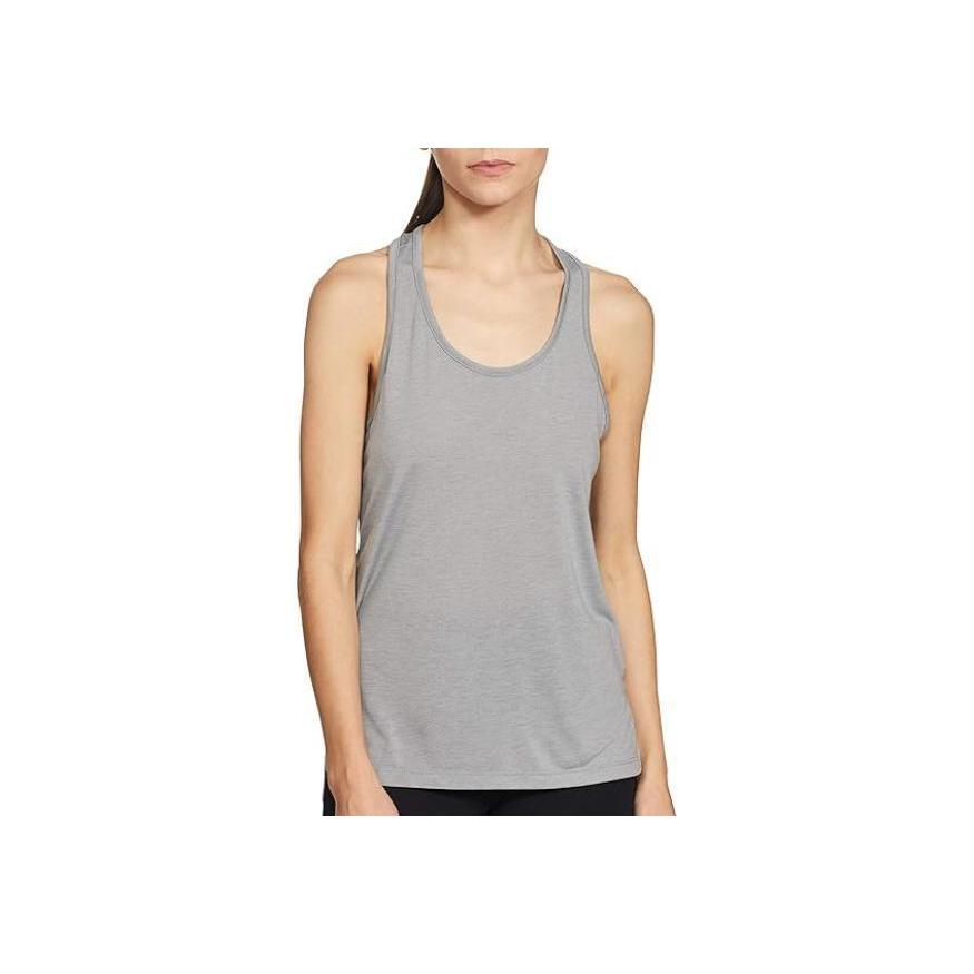 Nike Yoga Split Hem Breathable Knit Tank Top Women Tops Gray CQ8827-073