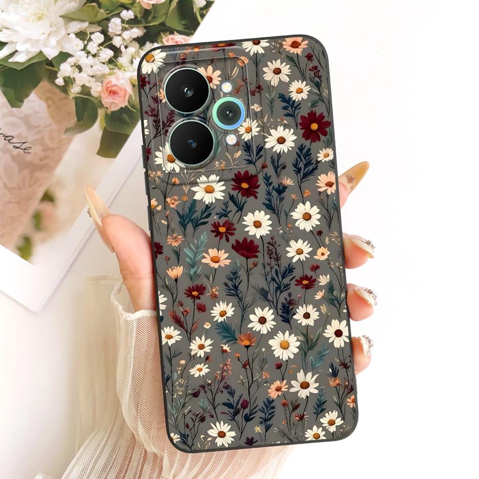 For Realme 15 Pro Case Realme15 RMX5106 Luxury Flowers Cartoon Cover Soft TPU Matte Phone Case For Realme 15T Realme15T 5G Shell