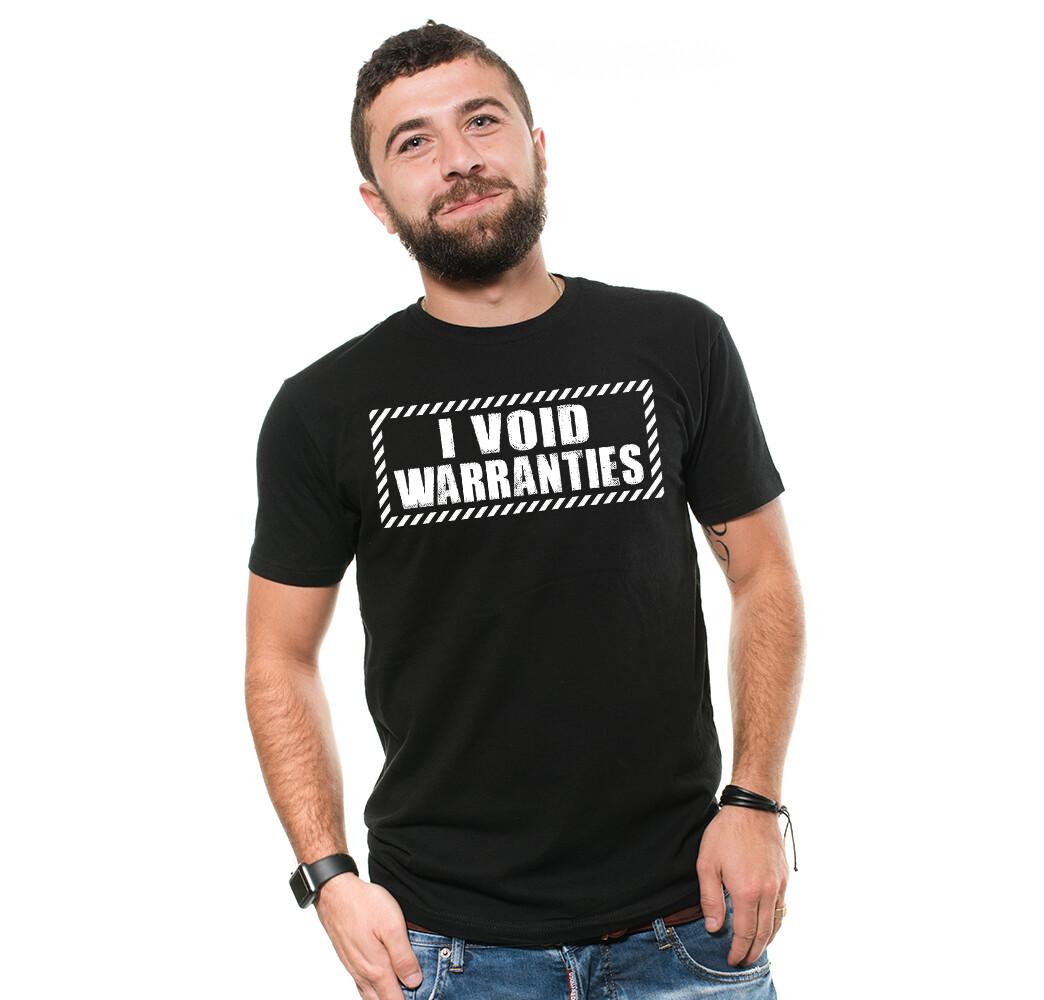 I void Warranties Mechanic Technician Engineer Repair Electronics Mens Funny Tee M