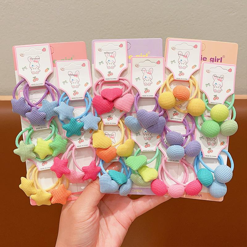 

3 шт. Новые милые конфеты цвета звезды девочки Дети Эластичные резинки для волос Принцесса Аксессуары для волос Детские галстуки для волос Детские головные уборы