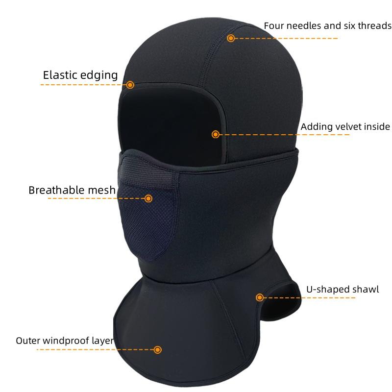 Outdoor Cycling Winter Sports Equipment Thick Ski Windproof Cover Men's and Women's Cycling Warm and Face Protective Headgear