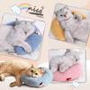 U-Shaped Pet Pillow Cat Sleep Pillow Soft Plush Neck Support Cushion Pet Snuggle Pillow for Puppies Kittens
