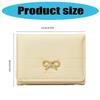 Women Wallet Simple Trifold Wallets PU Leather Purse Slim Short Wallet Small Trifold Cash Card Holder Bag Compact Wallet  Yellow