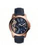 **Grant Series Leather 3-Hand Watch** **Fossil** Featuring Quartz/automatic Movement, Stainless Steel Casing, Scratch-resistant Classic Design.