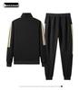 2025 Men's Casual Sports Hoodie and Joggers Set with Three Stripes