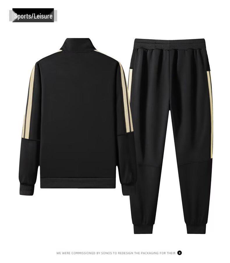 2025 Men's Casual Sports Hoodie and Joggers Set with Three Stripes