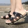 Men's Sandals 2024 Summer New Anti Slip Beach Shoes Wear Resistant Breathable Flat Shoes Fashion Lightweight Casual Slippers