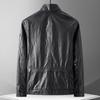 FAPAI Men's Genuine Leather Stand-Collar Jacket