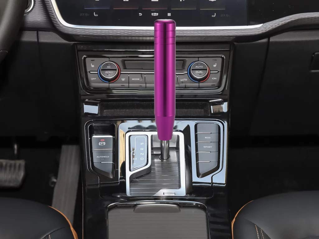 Lunsom 180mm Aluminum Shift Car Shift Lever Knob Extension for Automatic and Manual Cars Knob, (Purple)