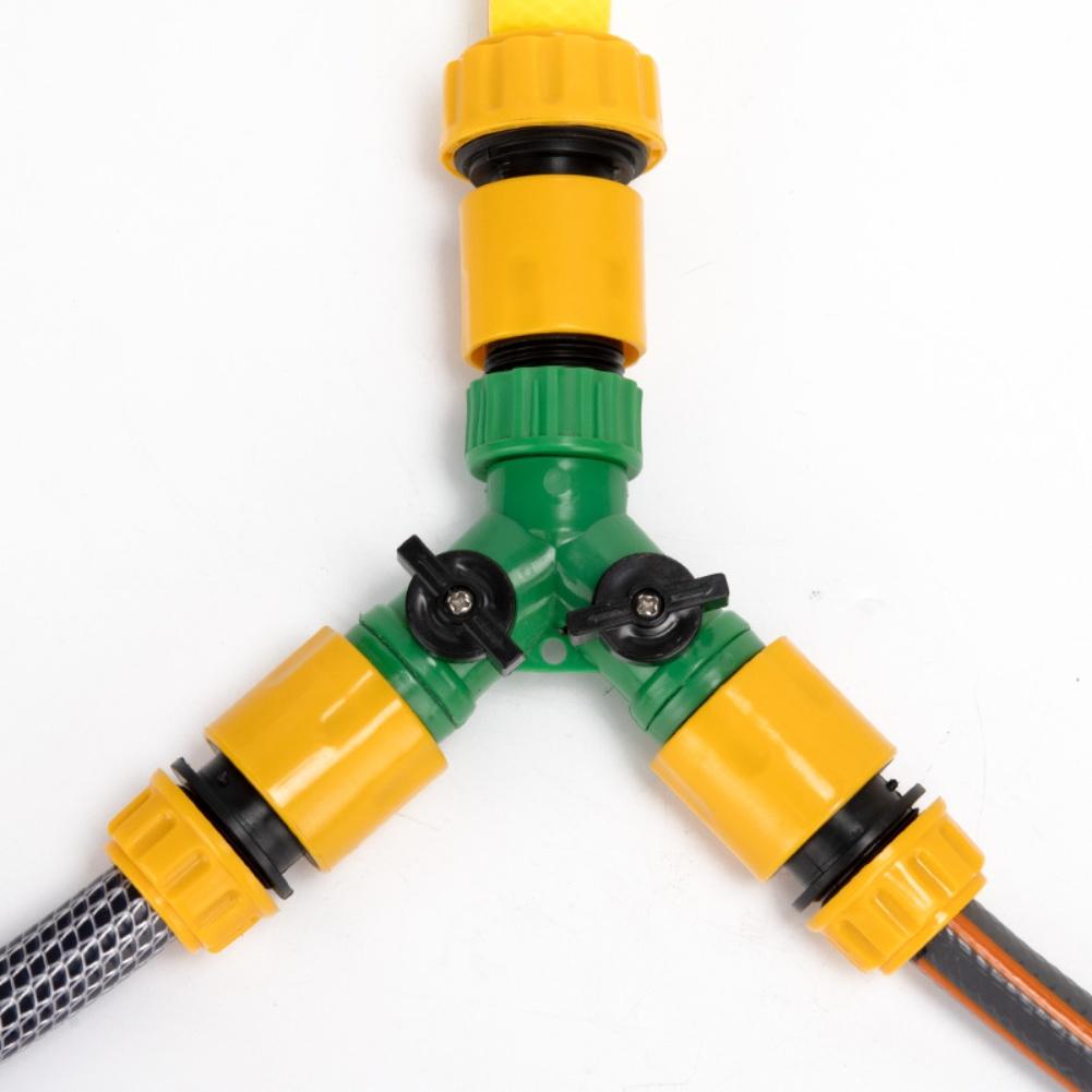 ABS Plastic Construction 3-way Hose Splitter Inner Sealing Rings