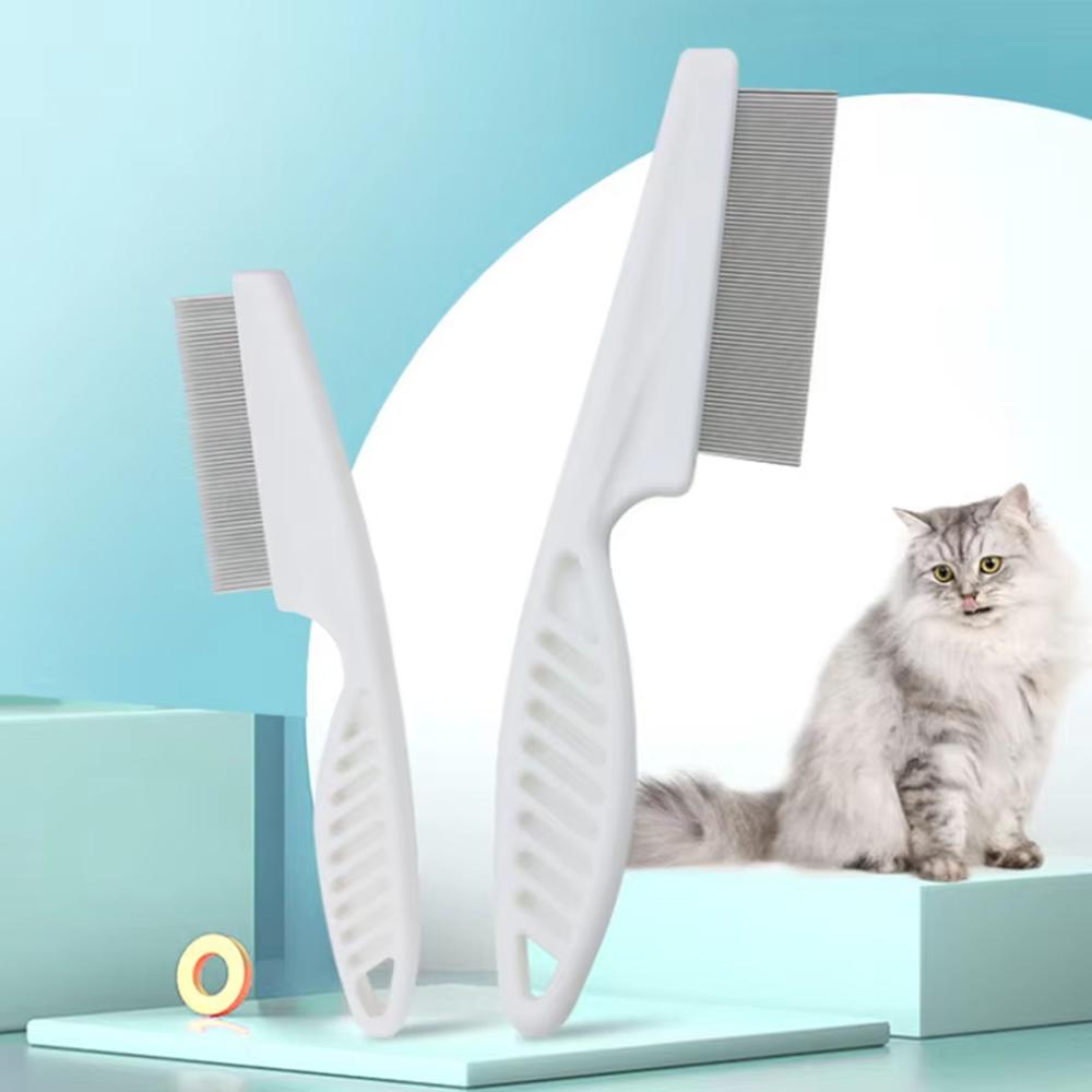 Katzenflohkamm Katzenzahnkamm Haustier In-Line Stahlkamm Für Hunde Läusekamm Zum Entfernen von Flöhen