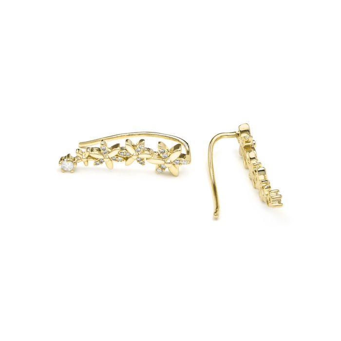 Earrings - LUXENTER - Anah - 18k Gold Plated - Silver - Paved Cubic Zirconia