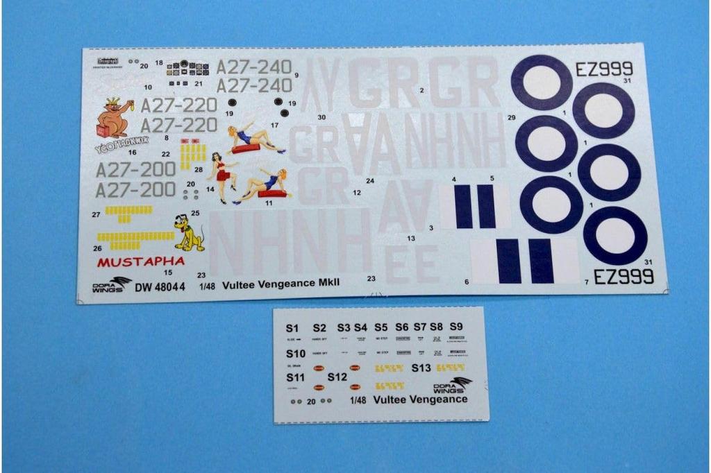 Drawnings Scale Royal Australian Air Force Vultee Vengeance Plastic Model Kit DWS48044 1/48 MK.2