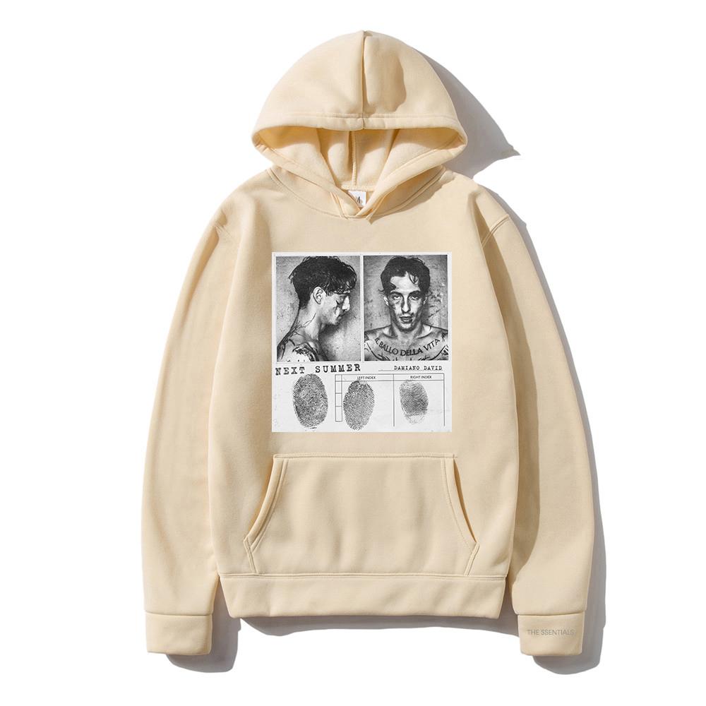 Damiano David Lustiger Little Fears Hoodie Il Ballo Della Vita Tattoo Herren/Damen Hoodies Harajuku Ästhetik Winterkleidung Sweatshirt