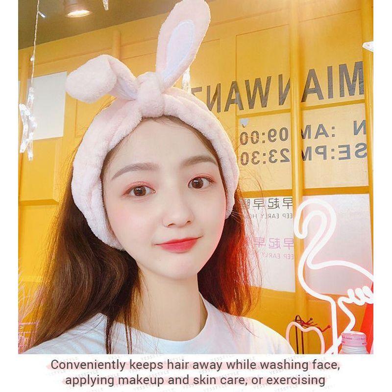 Yunikon - Faixa de Cabelo com Orelhas de Coelho para Lavar o Rosto