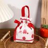 Drawstring Wedding Candy Bag Bowknot Chinese Style Handbag Portable New Year Gifts Bag  Party