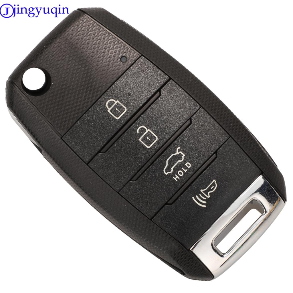 jingyuqin 4 Buttons 433 Mhz ID70 Chip Car Remote Key Shell For KIA K3 K2 K5 Rio Sorento Carens Cerato Forte Car Key OSLOKA-875T