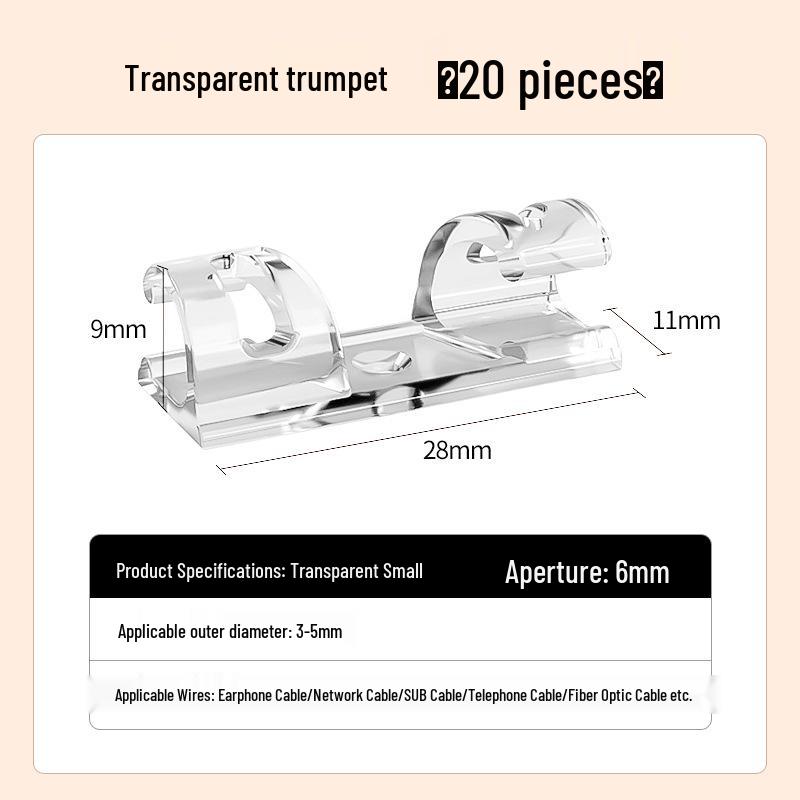 Self-Adhesive Cable Organizer Clip