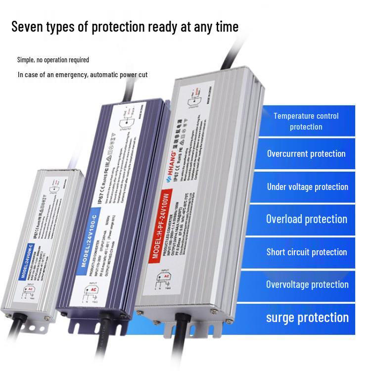 Waterproof LED Power Supply Driver for Chinese Knot Lanterns, 12V/24V Transformer for Sign & Light Box.