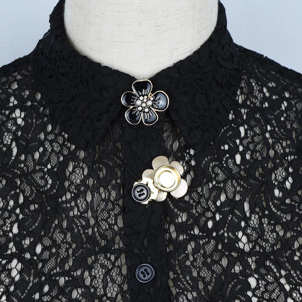 2Pcs Women Shirt Button Cover Cufflinks Cute Peach Blossom Buttons Faux Pearl Sleeve Button Women Fashion  Jewelry Decoration