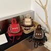 Minimalist Denim Patchwork Small Backpack For Daily Use