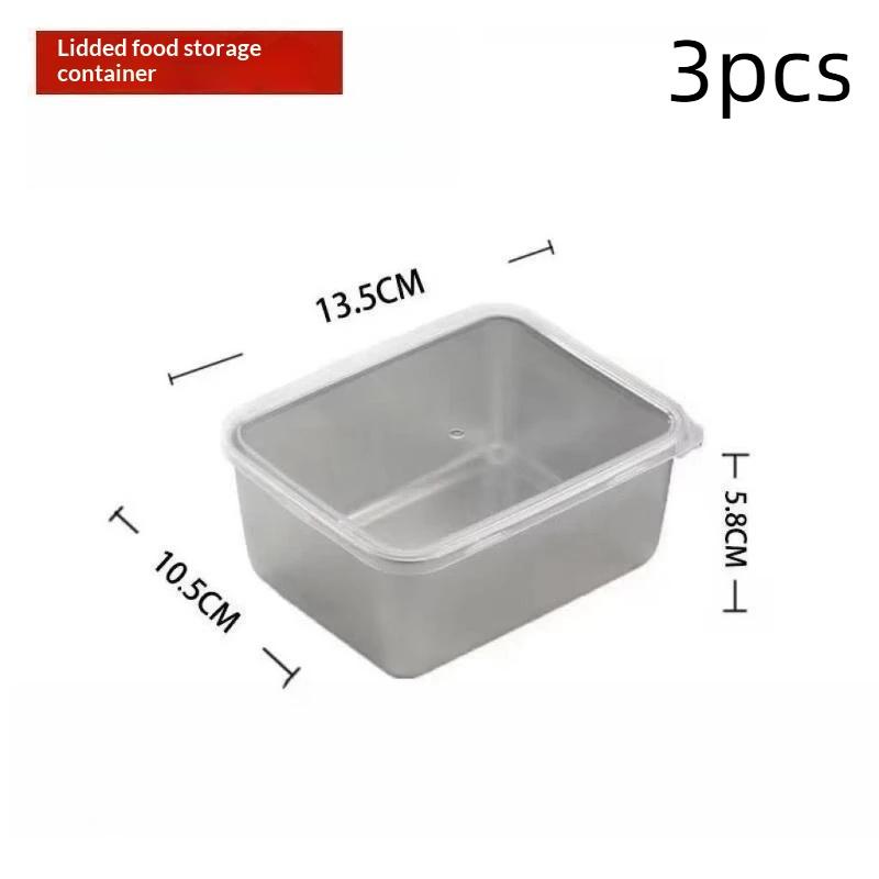 3Pcs 316 Stainless Steel Rectangular Plate Bbq Tray Dessert Plate Dining Plate Iron Plate Ge Plate Stainless Steel Commercial