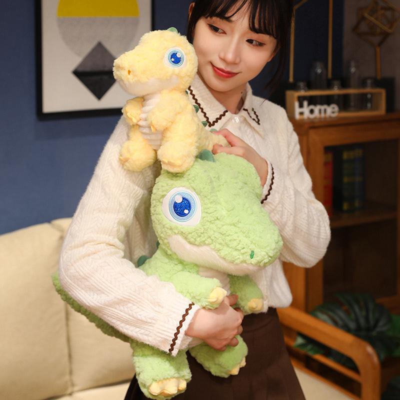 Squishy Dinosaur Plush Toy Soft Cartoon Big Eyes Dino Plush Doll Kawaii Animal Kids Birthday Gifts Stuffed Hug Pillow Cushion