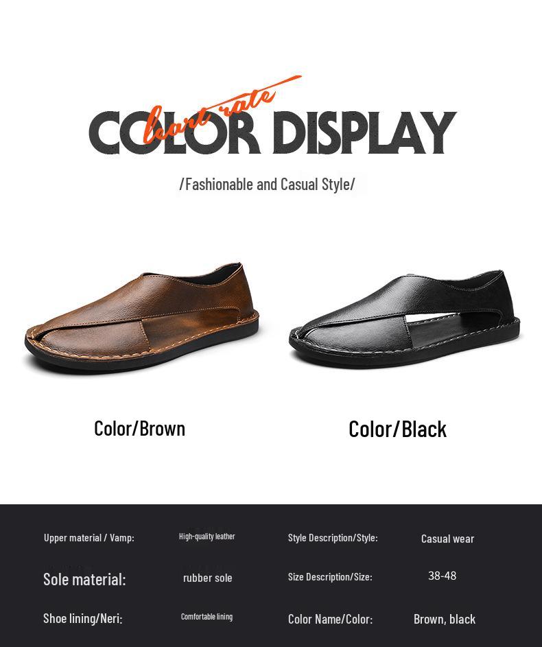 In Stock: Plus Size Men's Sandals – 2025 Summer Lightweight Trend for Outdoor Beach