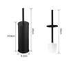 Black/White Aluminum Bathroom Toilet Brush Set Floor Household Bathroom Cleaning Brush Holder Bathroom Accessories