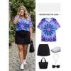 Casual Color Printed Short Sleeve V-Neck