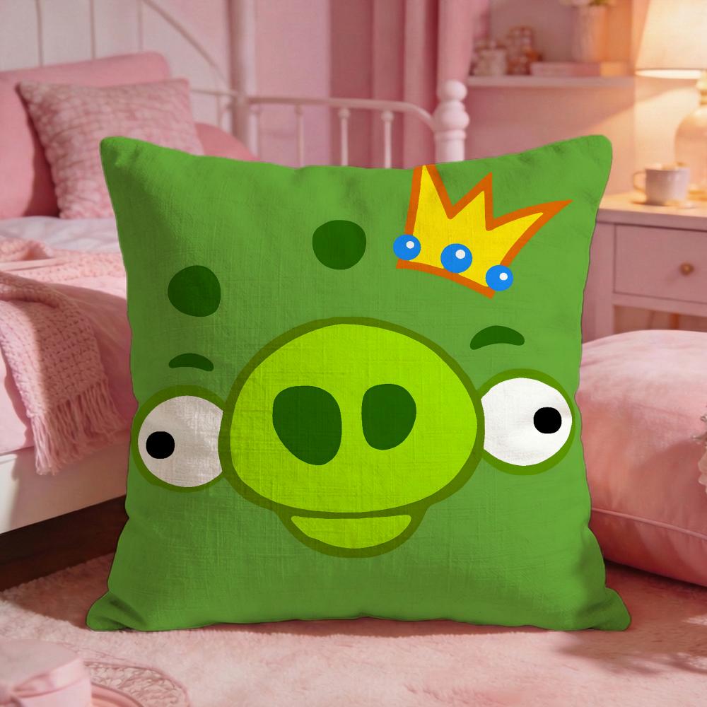 Angry BBirdss Game Classic Cushion Cover Premium Comfort Reversible Pillow Cove Two In One Design For Any Room  Car Interior