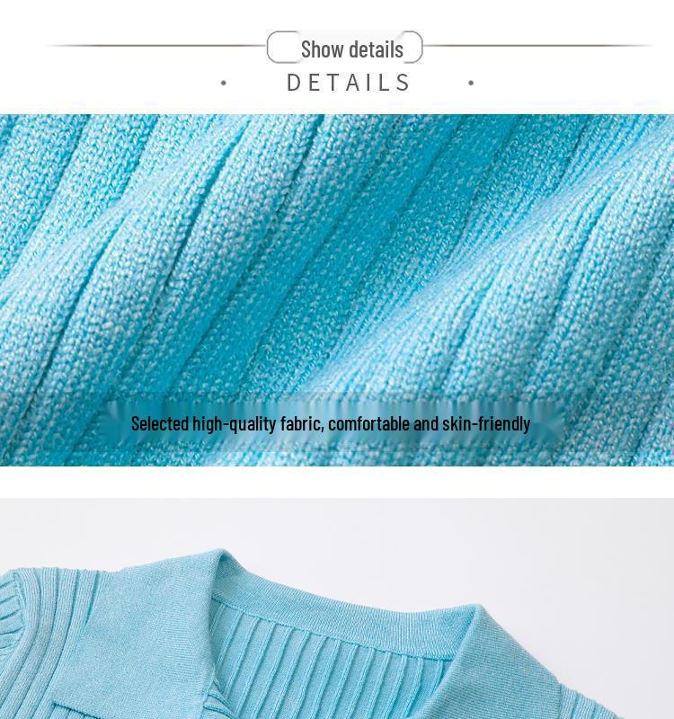 Women's Polo Collar Knitted Base Shirt, Autumn/Winter 2025, New Design Niche Loose Long Sleeve Sweater Top