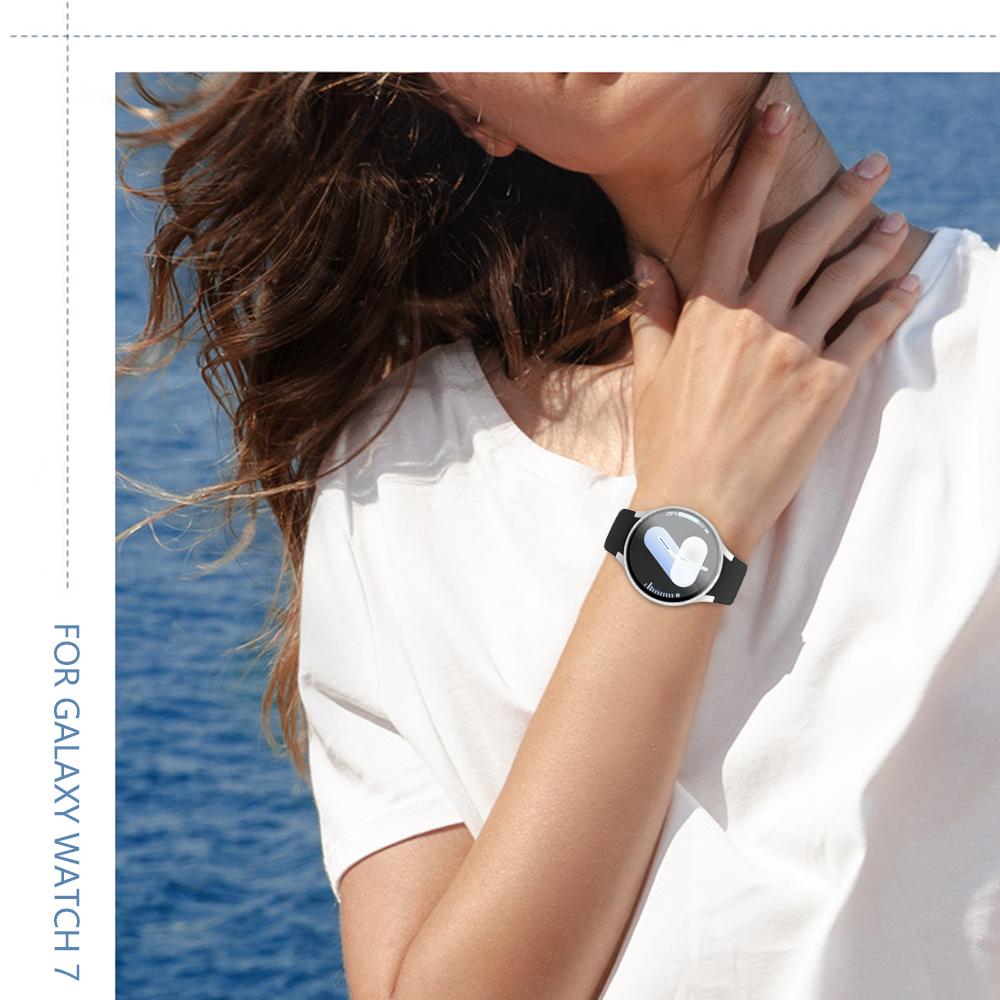 Case+Glass Cover for Samsung Galaxy Watch7 40mm 44mm Screen Glass Cover Samsung Protective Case Bumper Waterproof