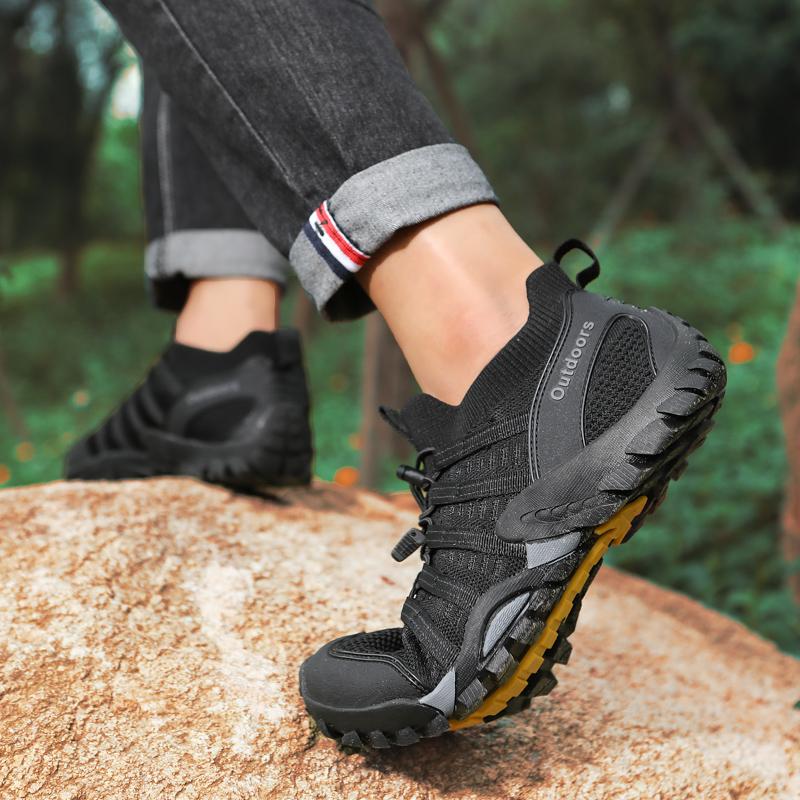 Men's Hiking Shoes Breathable Mesh Outdoor Sports Shoes Non-slip Women's Climbing Sneakers Wear-resistant Sole