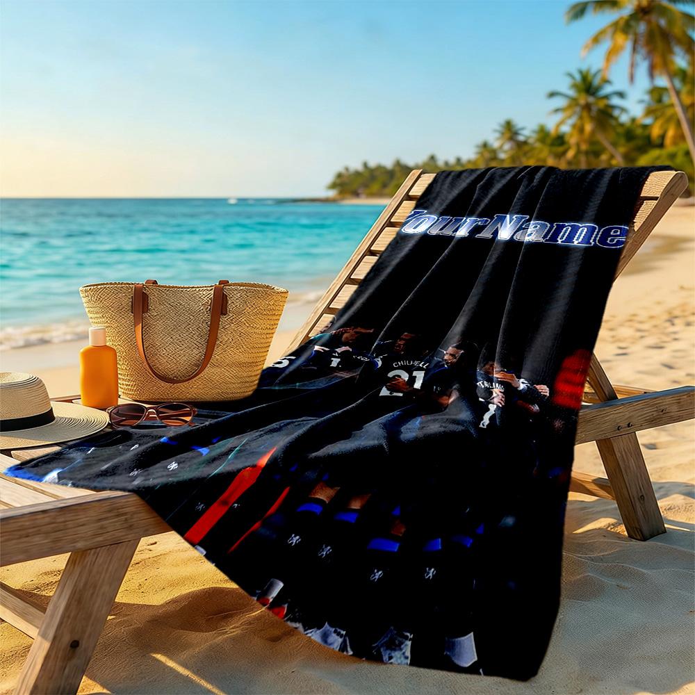 Chelsea Customized Name Beach Towel Super Soft Microfiber Quickdry Fabric Perfect for Traveling Yoga Camping and Swimming