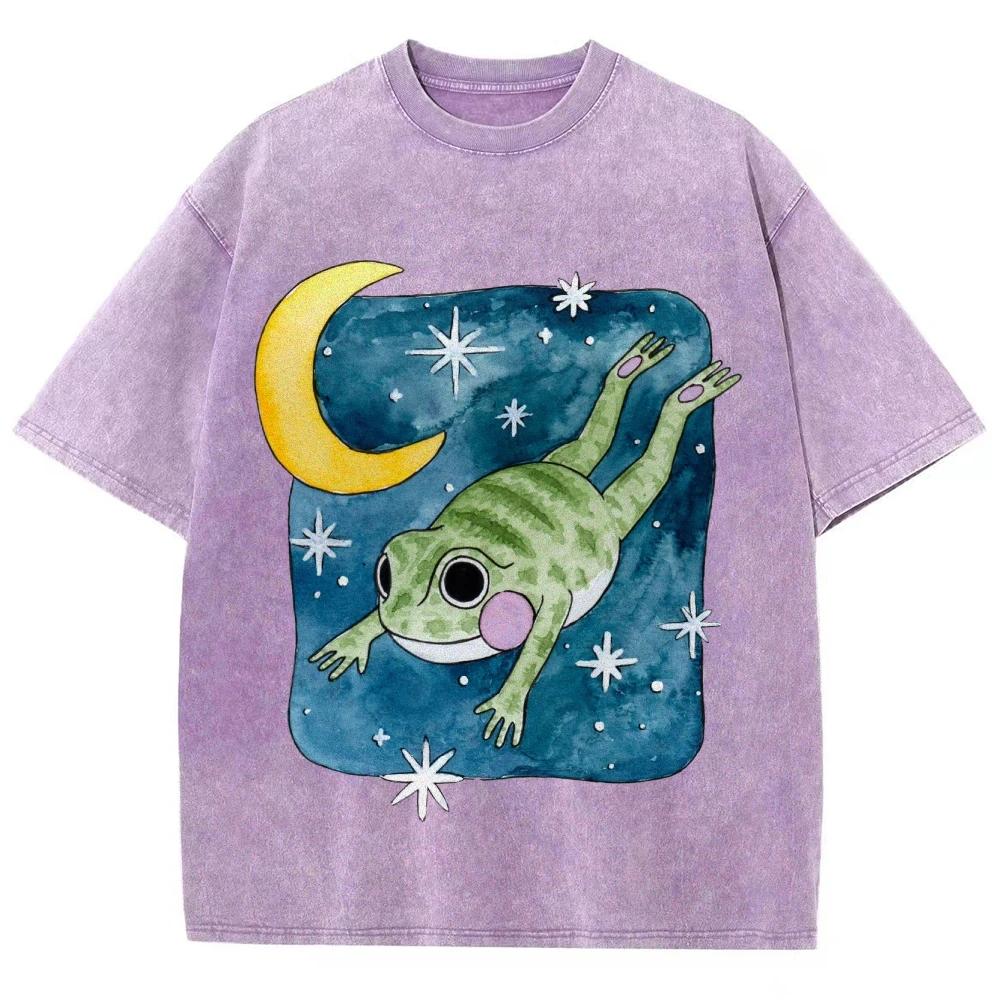 

Топ оверсайз в стиле Y2K, трендовая футболка с графикой лягушек American Vintage для женщин и мужчин, верхняя одежда, уличная одежда, 100% хлопок L