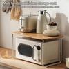 Kitchenware Furniture Bamboo Microwave Storage Rack 2-layers Multi-functional Tabletops Organizer Air Fryer Storage Shelf