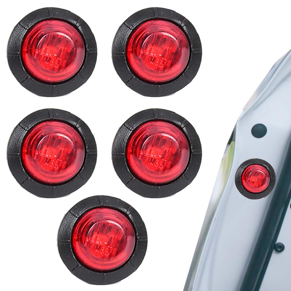 

Светодиодные габаритные огни для прицепа, 5 шт., боковые габаритные огни, светодиодные габаритные огни для грузовиков, боковые и прицепные габаритные огни высокой яркости