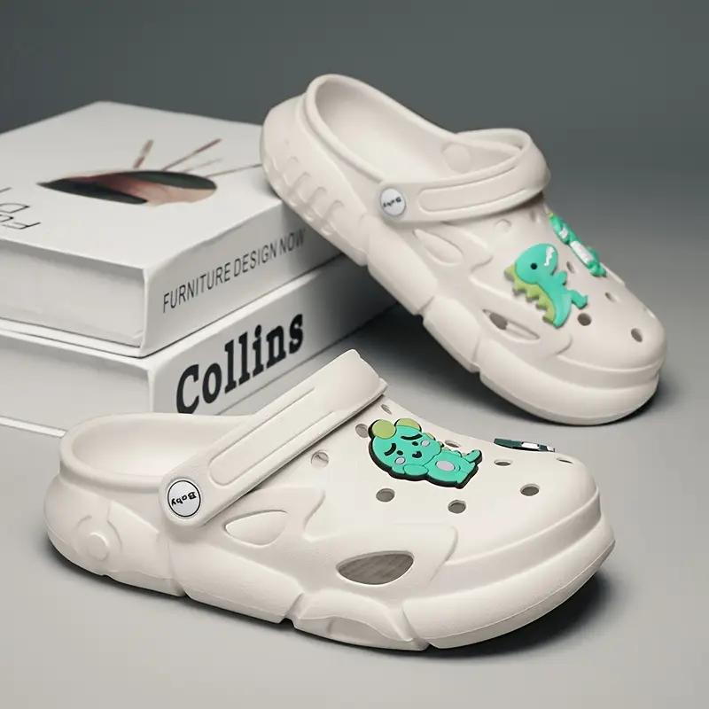 

Повсякденні дихаючі сабо з милими мультяшними підвісками для хлопчиків, швидковисихаючі легкі протиковзкі сабо для внутрішнього душа на відкритому повітрі, пляжного саду 36-37