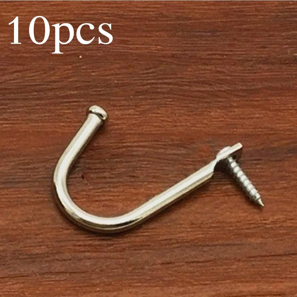 Rack Hooks Accessories Hanging 10pcs Clothes Key Bag Screw In Wall Door Storage