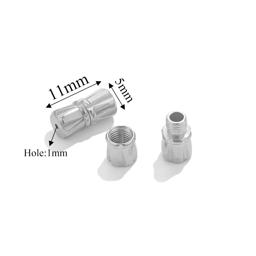 5pcs Stainless Steel Screw Clasps Connectors For Necklace Bracelet Making Supplies DIY Clasps Jewelry Making Craft Accessories
