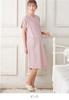 Fairy Maternity Pajamas Waffle Knit Nightgown Can Be Used Long After Childbirth Suitable for and Nursing Loose with Pockets Pink 10357102 [Inujirushi