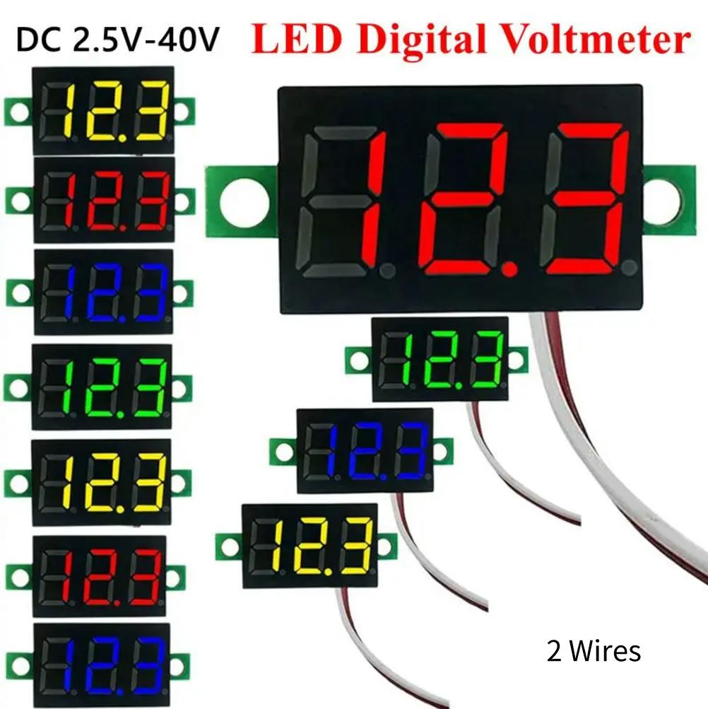 Módulo de Mini Display LED Digital Testador de Tensão DC 0V-200V Medidor de Tela LED de 0,28 Polegadas Proteção Contra Polaridade Inversa 1-5 Peças