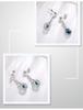 Blue Sapphire Topaz Earring for Women 925 Silver Bizuteria Gemstone Aretes De Mujer Oorbellen Drop Earring for Girl Orecchini