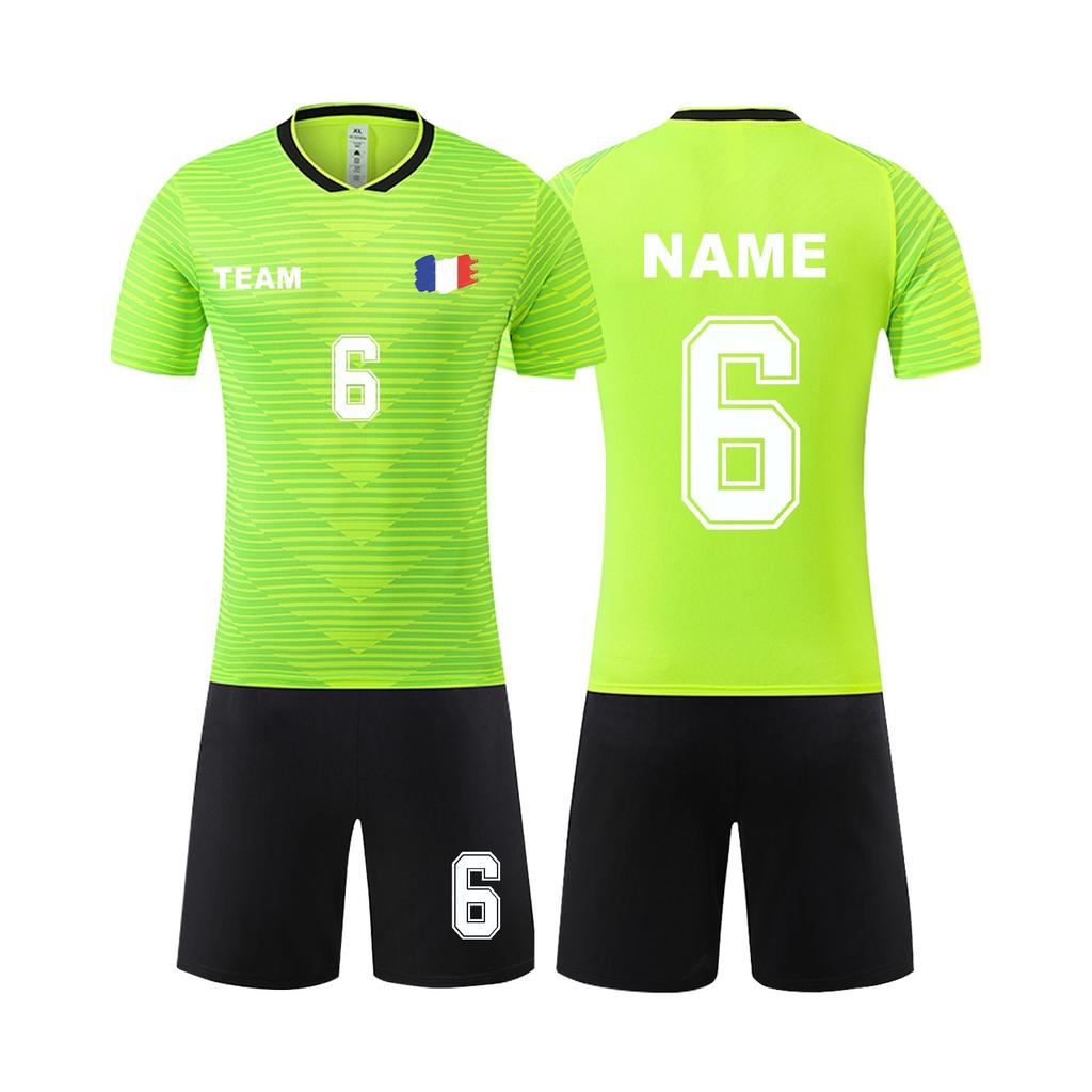 Personalisierte Shirts Kit Herren Mädchen mit Namen Nummer benutzerdefinierte Fußballtrikots für Jungen Trainingsanzug